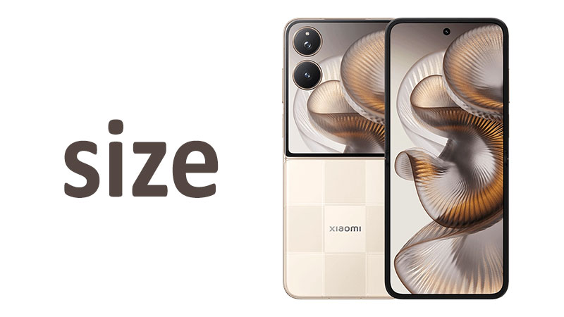 What is the Display Size of Xiaomi Mix Flip 2