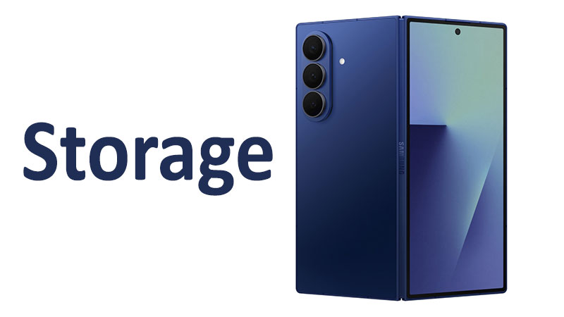Samsung Galaxy Z Fold7 Storage Capacity, Type & Expansion