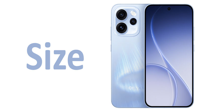 OPPO Reno 15 Size Screen, Dimensions & Comparisons