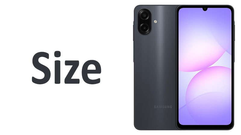 Samsung Galaxy A07 4G Size Screen, Dimensions & Comparisons