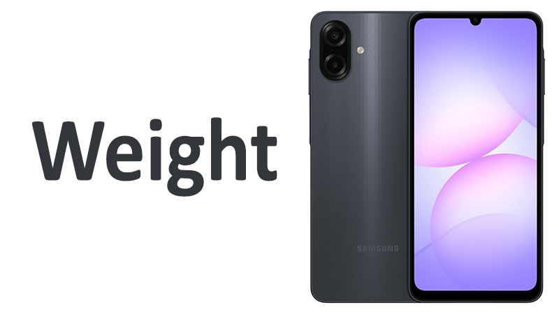 Samsung Galaxy A07 4G Weight Grams, Ounces and Comparison
