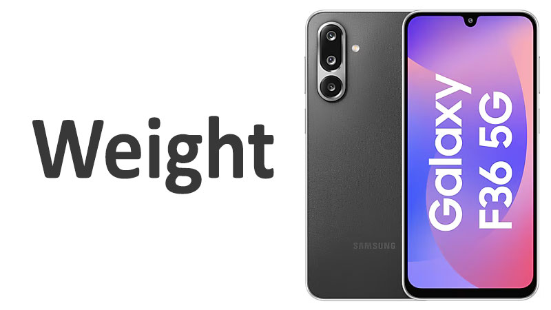 Samsung Galaxy F36 Weight Grams, Ounces and Comparison