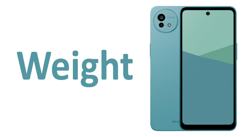 Sharp Aquos wish5 Weight Grams, Ounces and Comparison