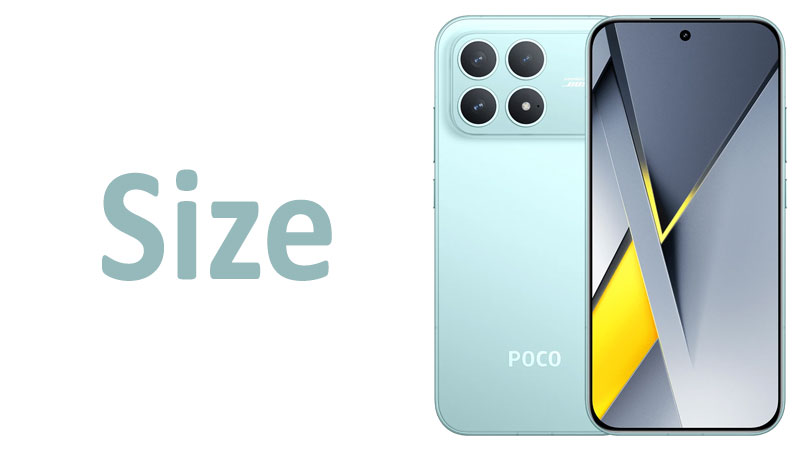 Xiaomi Poco F8 Pro Size Screen Dimensions Comparisons Xiaomi Poco F8 Pro Size Screen, Dimensions & Comparisons